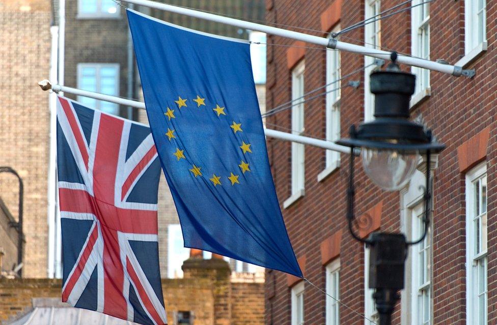 EU and UK flags