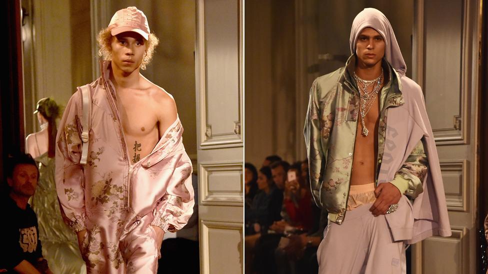 Models wearing clothes from Rihanna's new collection