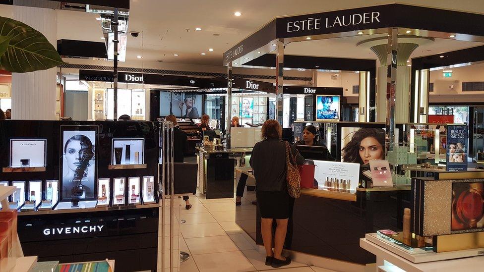 Beauty department in Oxford Street store