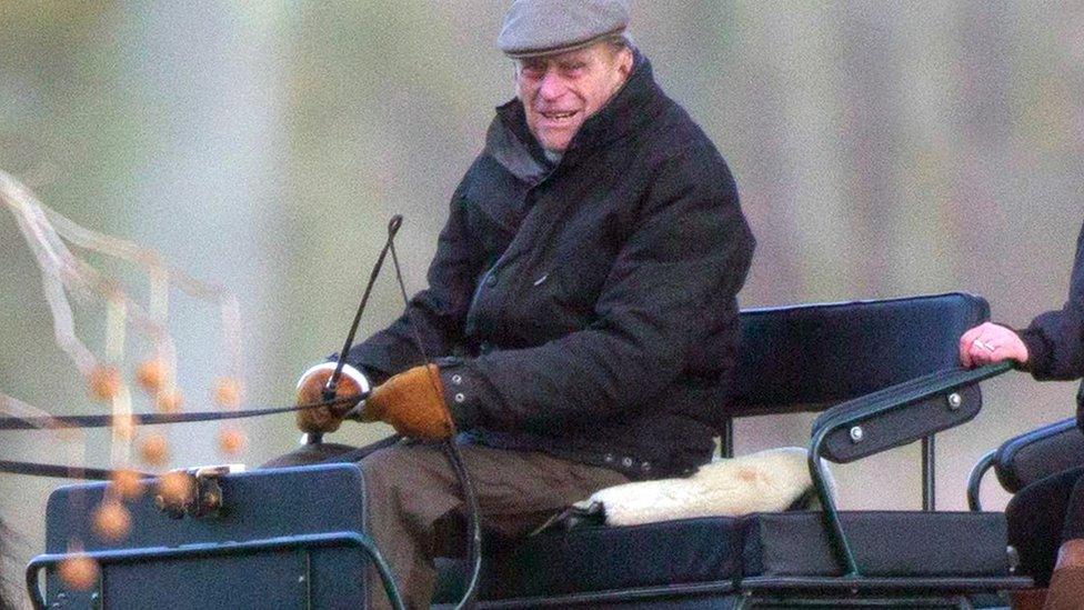 Prince Philip carriage driving in Windsor