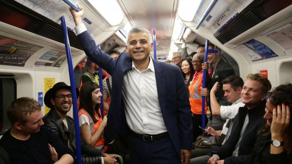 Sadiq Khan at the launch of Night Tube