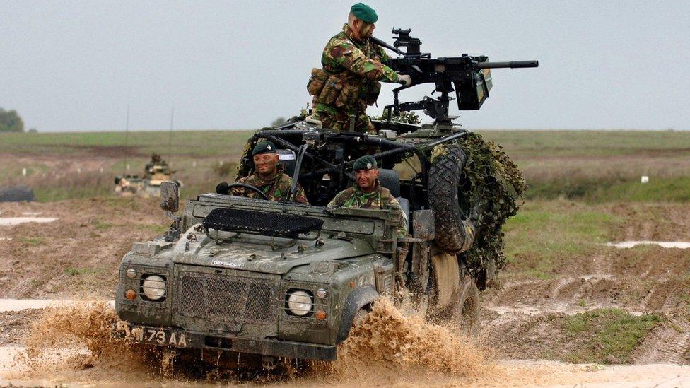 Army training exercise on Salisbury Plain