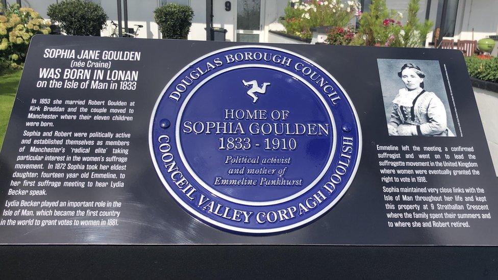 Sophia Goulden blue plaque