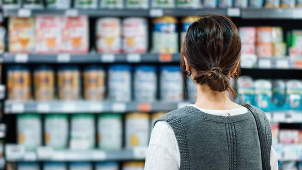 Woman in supermarket