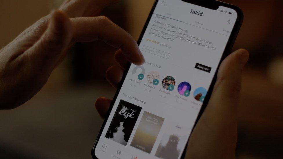 Inkitt app on phone