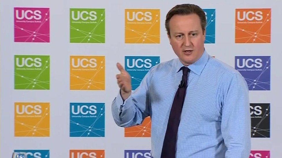 David Cameron at University Campus Suffolk