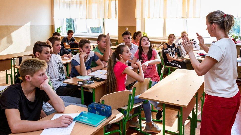 Hungarian language class in Uzhhorod, western Ukraine. File photo