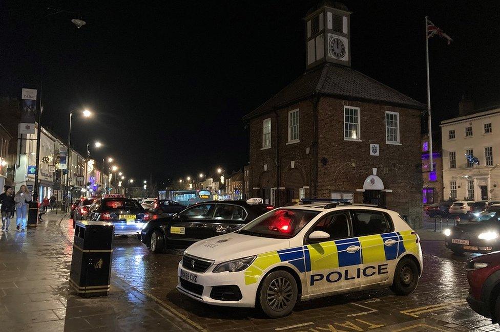 A police car parked in Yarm