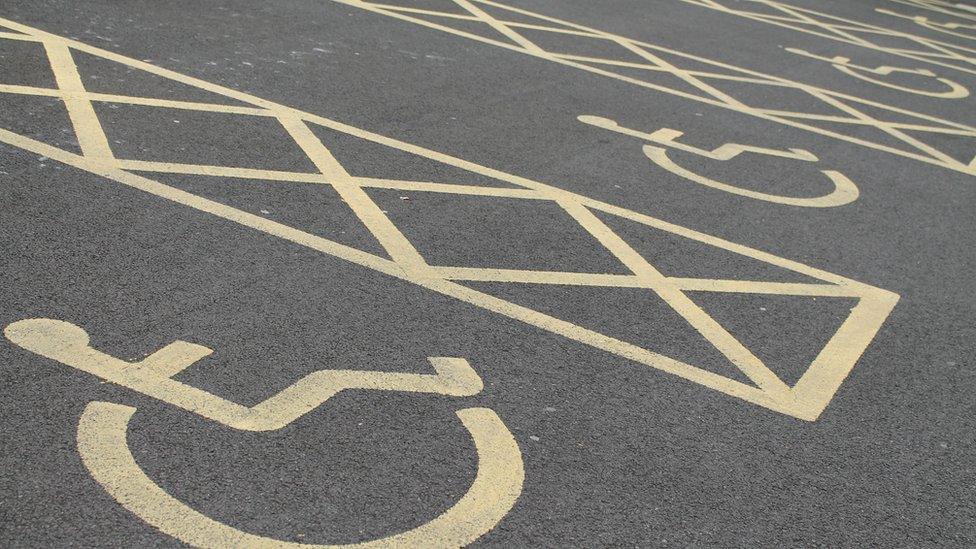 Disabled parking spaces