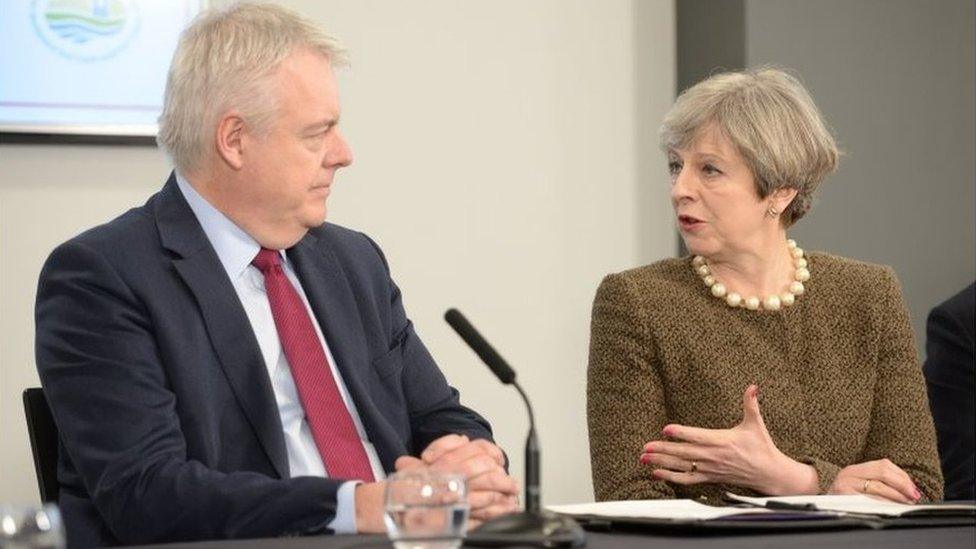 First Minister Carwyn Jones and Prime Minister Theresa May