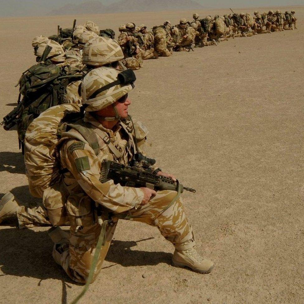 Operations In the Helmand Province Commanding Officer (CO) of 42 Commando Royal Marines Lieutenant Colonel (Lt Col) Matt Holmes (Front)