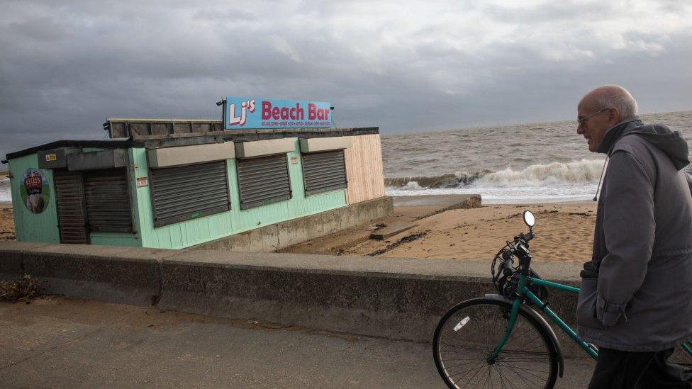 Closed cafe in Jaywick