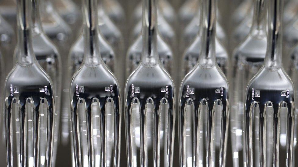 Forks at a French factory