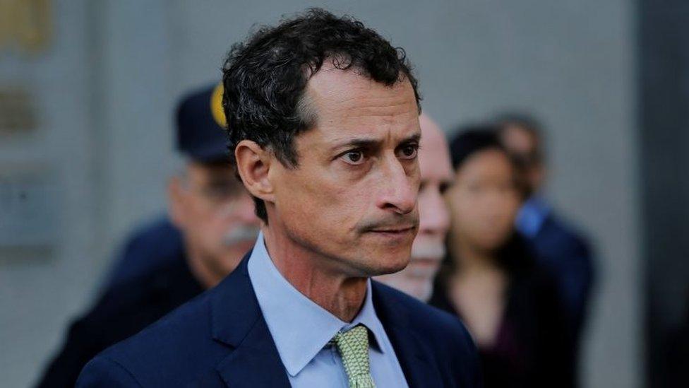 Former US Congressman Anthony Weiner departs US Federal Court in New York City following his sentencing.