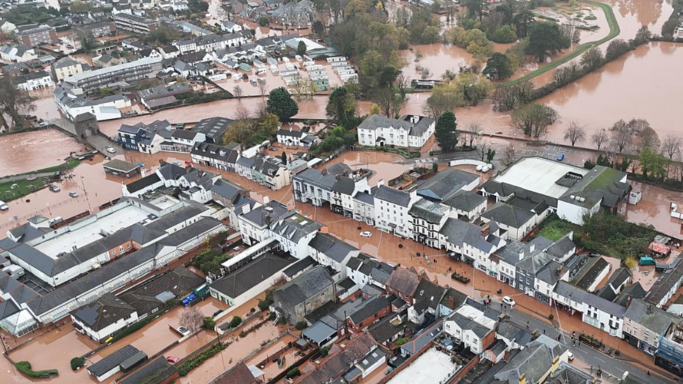 Strydoedd a llifogydd Trefynwy