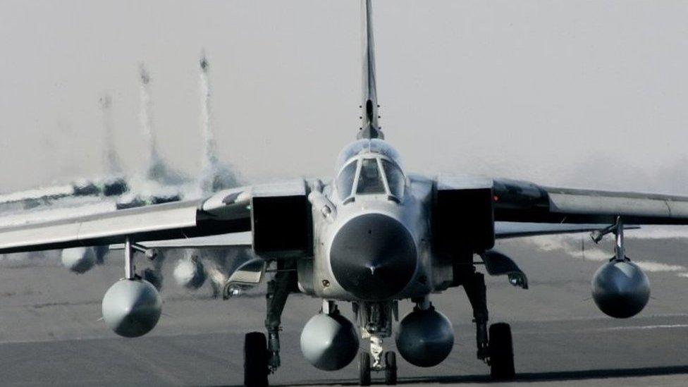 A 2007 file photo shows Tornado jets at the German Air Force base of Schleswig, northern Germany