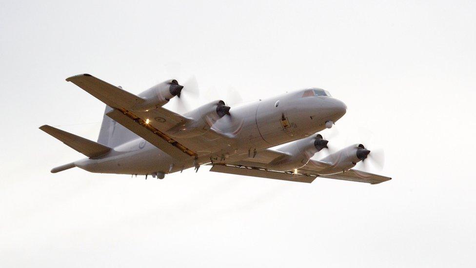 Image shows a New Zealand Airforce P3 Orion