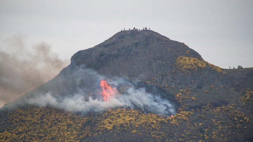 Arthur's seat blaze