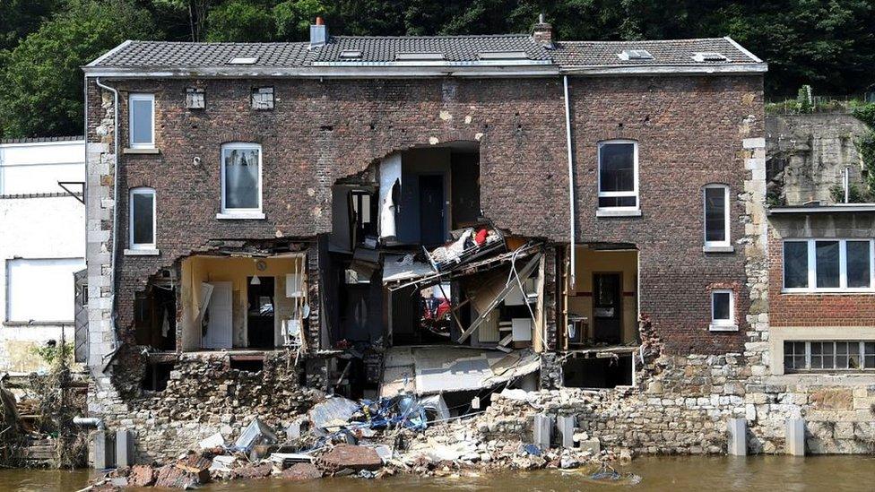 Pepinster flood damage, 19 Jul 21