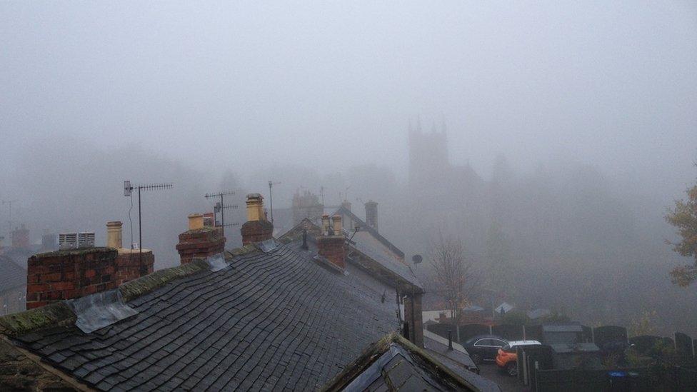 Rooftops in Matlock, Derbyshire