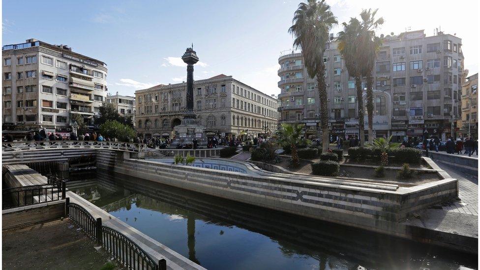 Bridge over Barada river in Damascus (Jan 2017)