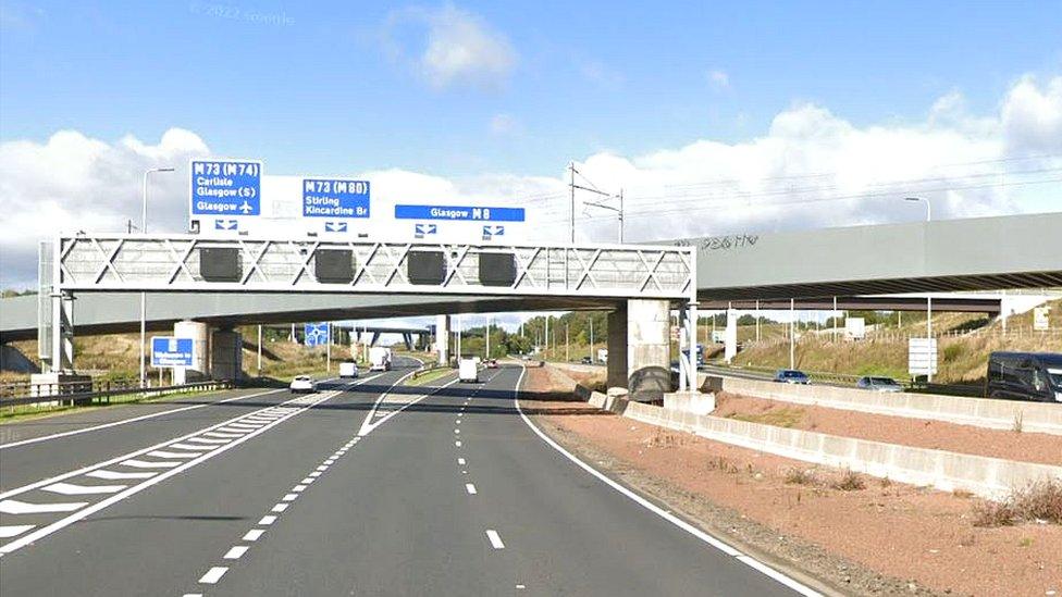 M8 motorway at junction eight