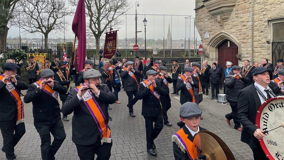 Apprentice Boys on parade in Derry in December 2023