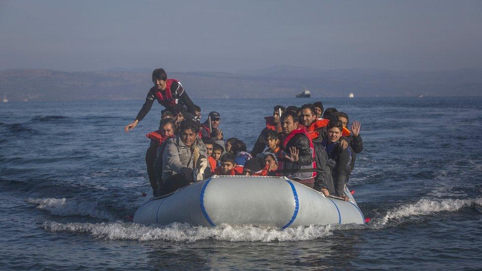 Migrant arrival on Lesbos, 18 Nov 15