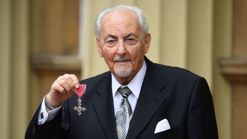 David Berglas with his MBE medal