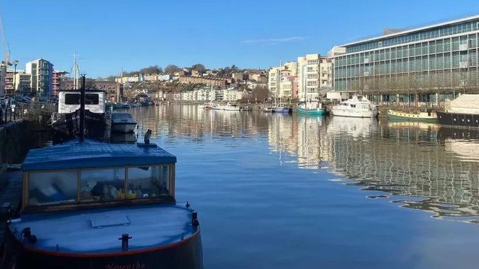 Bristol harbour in the sunshine