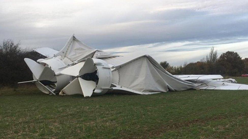 Airlander after crash.