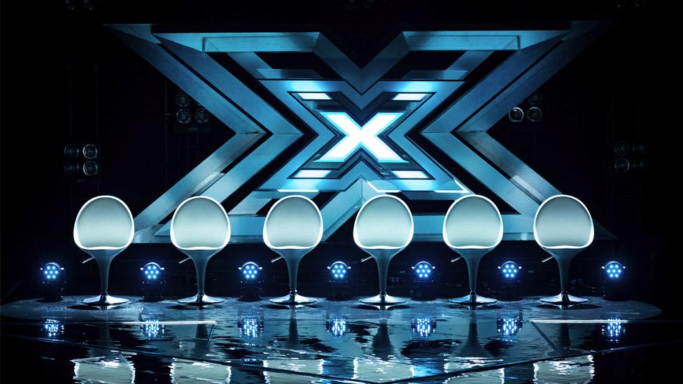 The six chairs from the X Factor six-chair challenge.