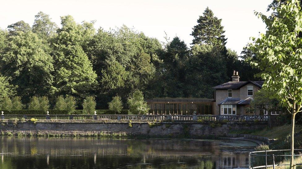 Illustration of plans to expand visitor area at Studley Royal