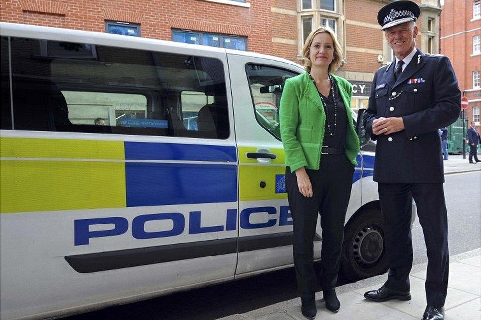 Sir Bernard Hogan-Howe and Amber Rudd