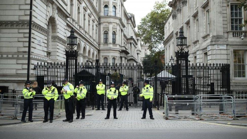 Police at Downing Street