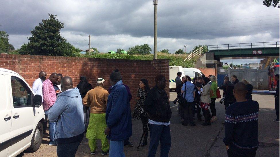 Outside Hawkeswood Recycling in Nechells on Friday morning