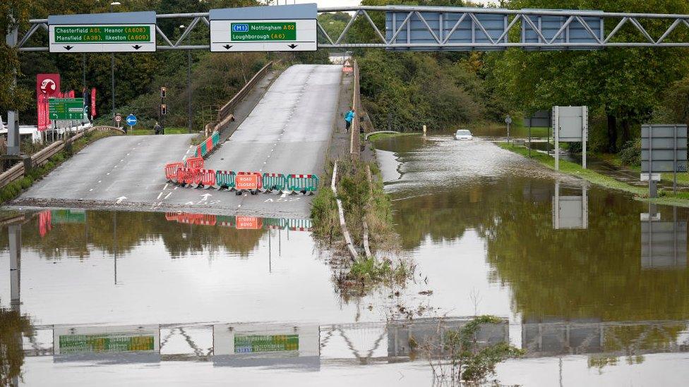 flooded road