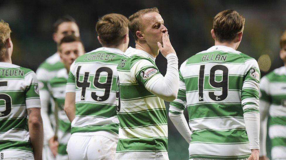 Celtic players celebrating