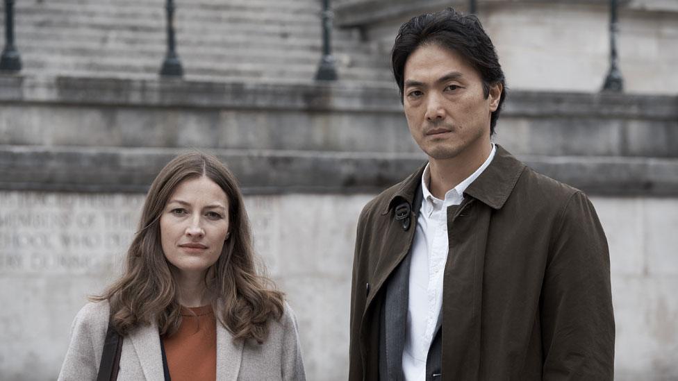 Kelly Macdonald with Giri/Haji co-star Takehiro Hira