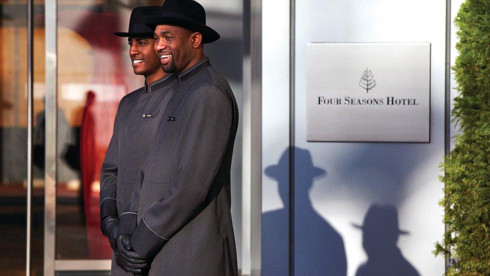 Doorman at a Four Seasons hotel