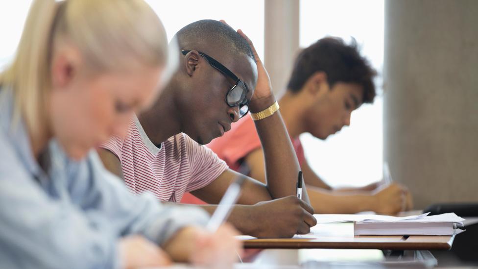 Students studying