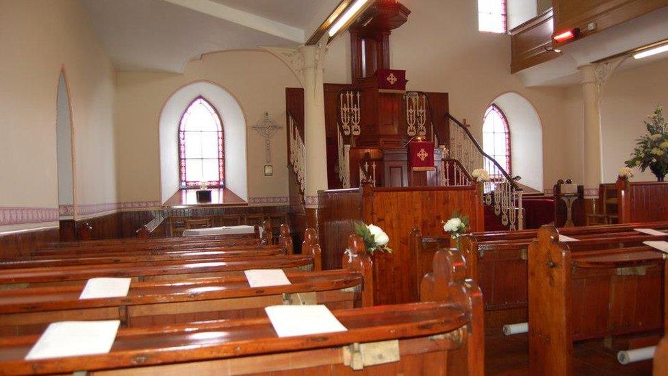 Inside of Hillswick Kirk