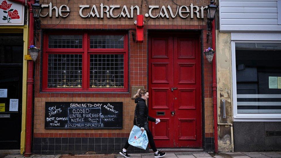 shuttered pub