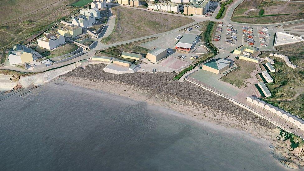 Visualisation of Crooklets Beach in 2020