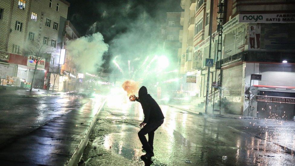 A protest over the killing of Tahir Elci in Istanbul. 28 Nov 2015