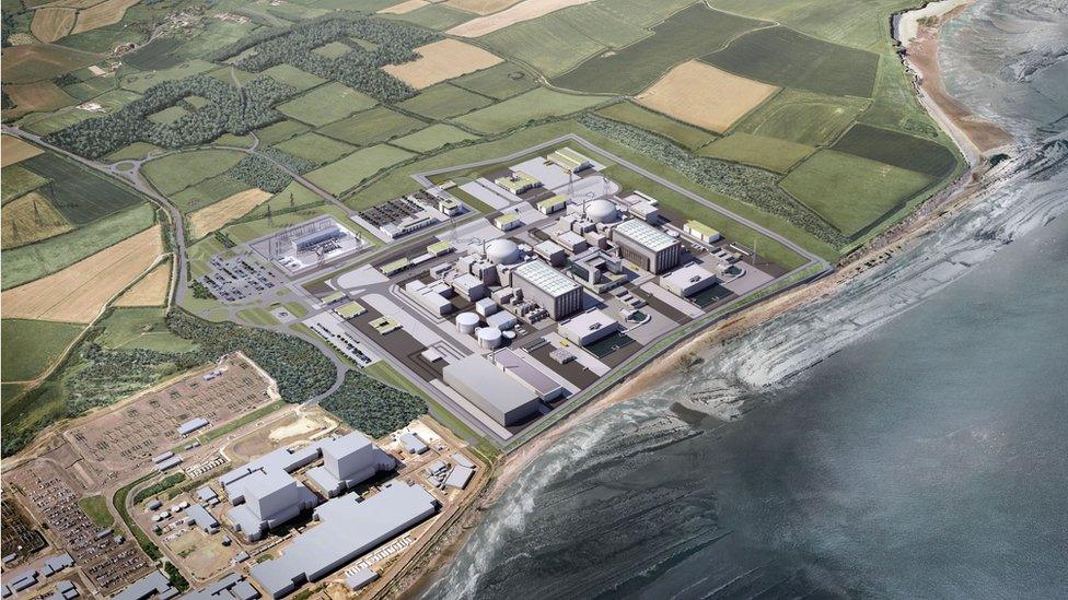 Artist's impression of the Hinkley nuclear power station