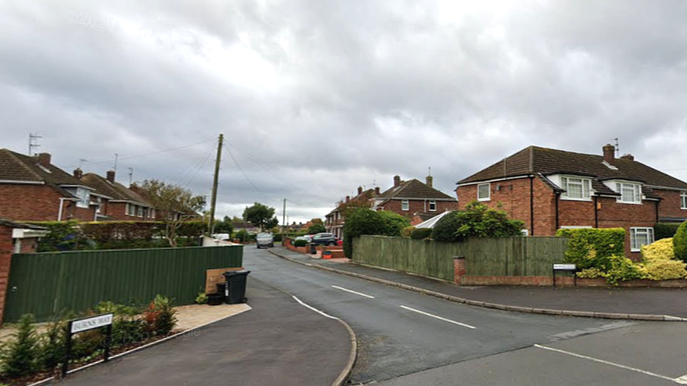 The entrance to Burns Way in Swindon