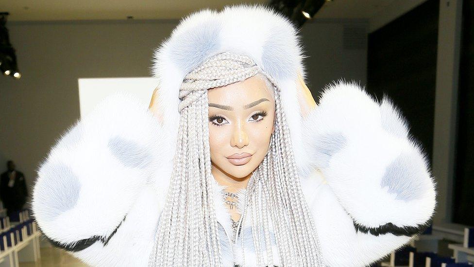 Nikita Dragun with braided hair