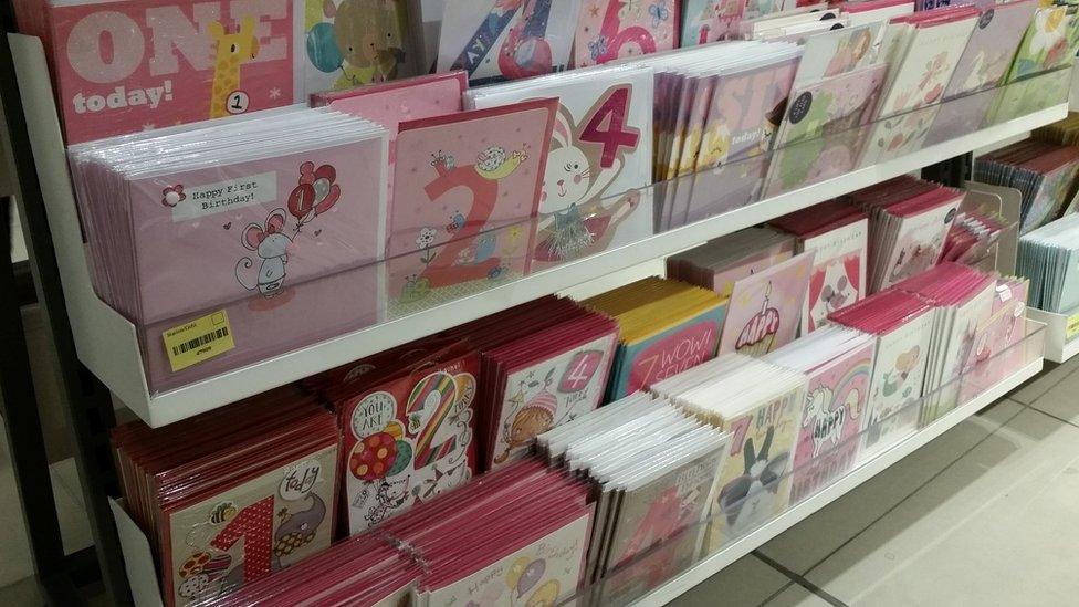 Pink cards for girls