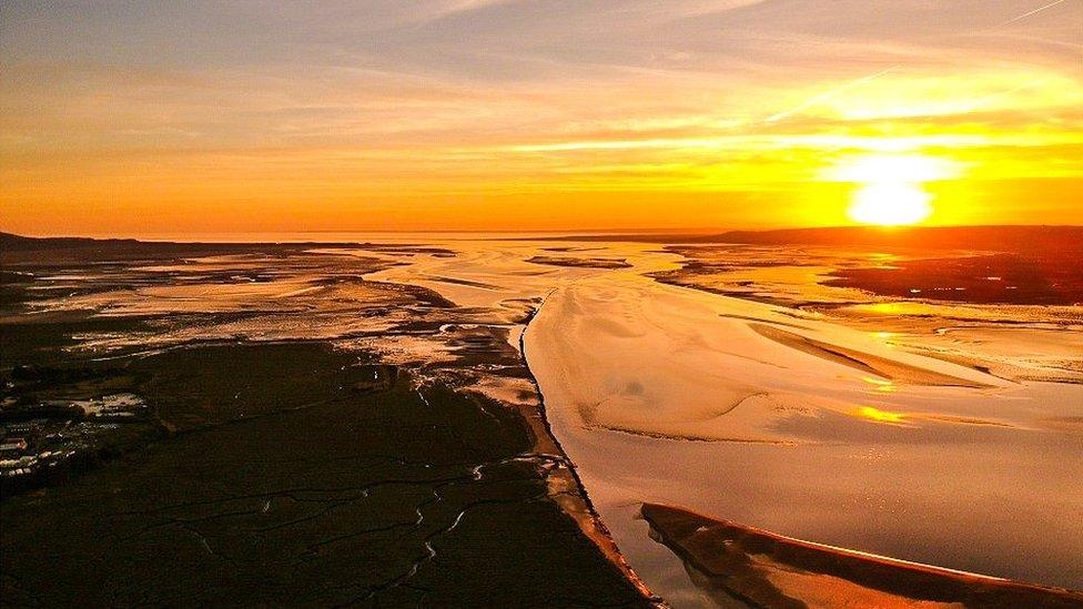 Sunsets over Gower on Sunday